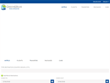 Tablet Screenshot of greenbluetravel.com